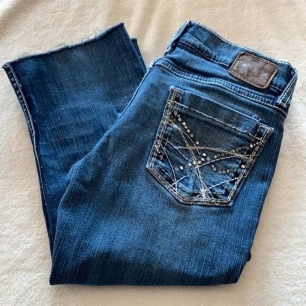 Buckle BKE Jeans Womens 26 Blue Mya Stretch Low Rise Cut off Bling Casualโ Rodeo
